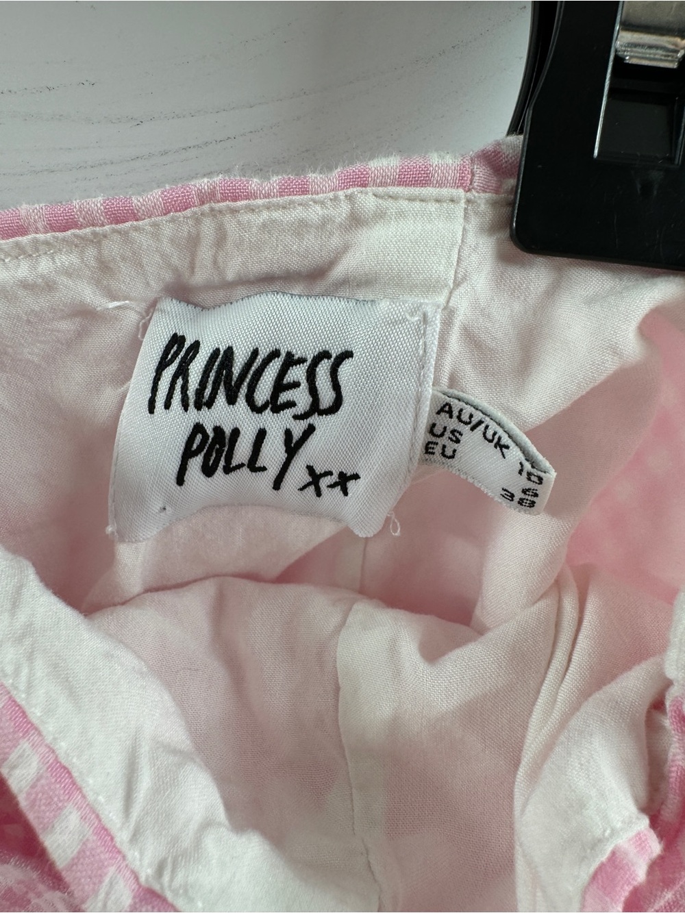 Princess Polly Kyla Pink Gingham Tie Waist Skort – US 6 - Picture 8 of 8